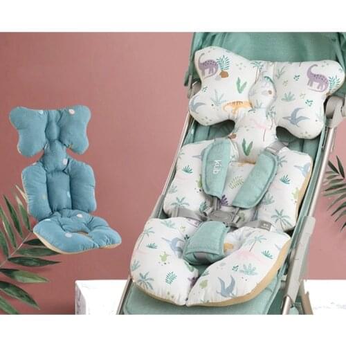 28EC Baby Pushchair Seat Liner Universal Stroller Cotton Pad Warm Mat Sleeping Mattress Head Support Pillow Infant Pram High