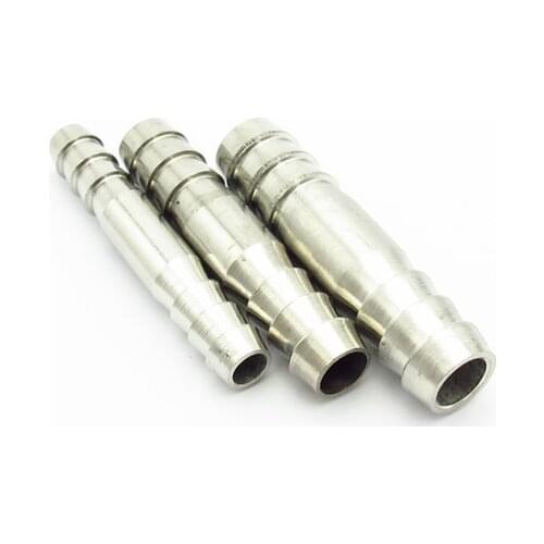 6mm 8mm 10mm 12mm 13mm 14mm 15mm 16mm 17mm 18mm 19mm 20mm Hose Barb Straight Two Way 304 Stainless Steel Pipe Fitting Connector