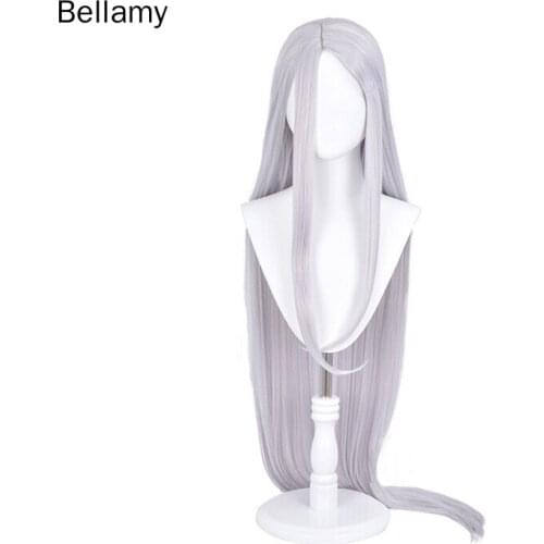 Anime My Hero Academia Mirco cosplay hairwear Silver grey Long Straight Cosplay Wig +Wig Cap