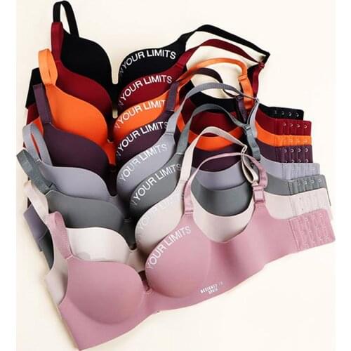 Comfortable Wireless Bras For Women Underwear Adjustable Push Up Bra Sexy Lingerie Fashion Letter Seamless Bralette Top