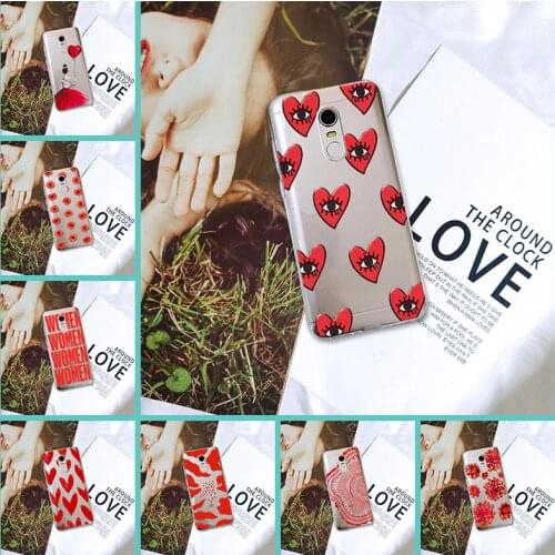 Phone Case For Xiaomi Redmi Note 4 4X 5 5A 6 Pro Prime Red Flower Silicone Back Cover For Pocophone F1 Redmi S2 6A 5 Plus 4A