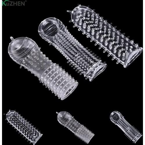 Cock Ring Penis Enlarge Extender Sleeves Sex Product Male Time Delay Ejaculation Ring Condom Orgasm Stimulation Erotic Toys