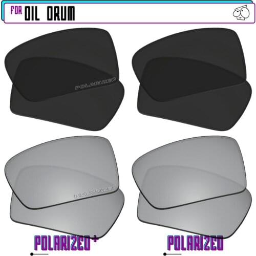 EZReplace Polarized Replacement Lenses for - Oakley Oil Drum Sunglasses - BlkSirP Plus-BlkSirP