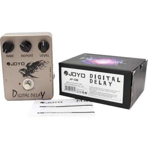 JOYO JF-08 Digital Delay Guitar Effects Pedal Delay Effects pedal stompbox 600ms delay time warm and glossy True Bypass