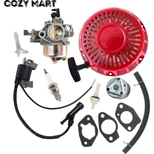 Carburetor Carb Ignition Coil Spark Plug Recoil Starter for GX340 8HP GX 390 13HP Lawn Mower Generator Engine 16100-ZE3-V01