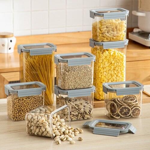 Food Grade Fresh-Keeping Box Jars With Lid Plastic Container Food Storage Container Kitchen Organizer Sealed Nut Storage Box