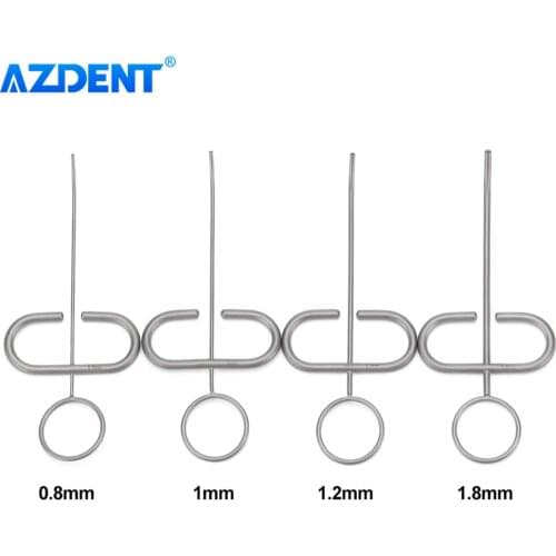 AZDENT Dental Bone Meal Conveyors Diameter 0.8mm 1.0mm 1.2 mm 1.8 mm Powder MTA Plugger Applicator Implant Instruments Tools