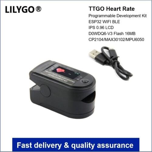 LILYGO® TTGO Heart Rate Programming Development Kit ESP32 D0WDQ6-V3 Flash WIFI Ble IPS 0.96 LCD