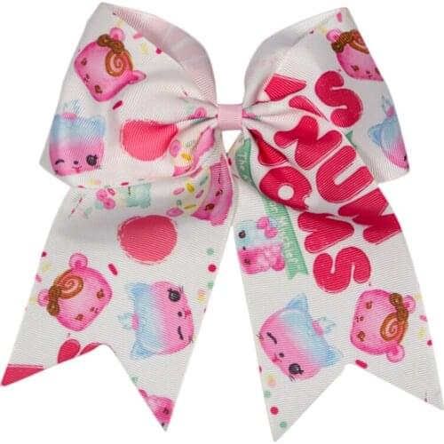 6 inch cute print hair bows fashion product headband for girls