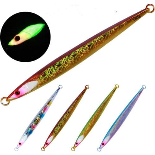 Fast Jigs Glow Jigs Sinking Lead Speed Falling Jig130G 160G 180G 210Gsaltwater Artifical Metal Fishing Tackle