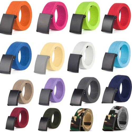 Belt New Fashion Unisex Army Tactical Waist Belt Jeans Male Casual Luxury Canvas Webbing Waistband Ceinture Femme 17 Colors