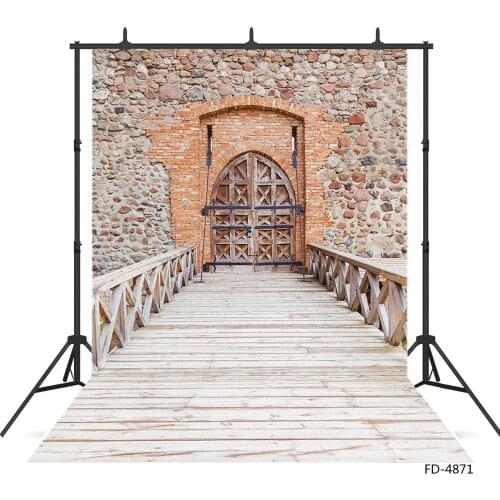 Vintage Brick Wall Wooden Passage Photo Backdrop Vinyl Photography Background for Portrait Children Baby Pets Photocall Props