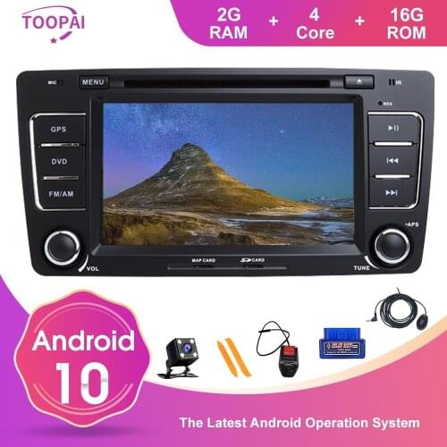 TOOPAI Android 10 For Skoda Octavia Yeti 2009-2013 Auto Radio GPS Navigation Car Multimedia Player DVD SWC IPS Stereo Head Unit