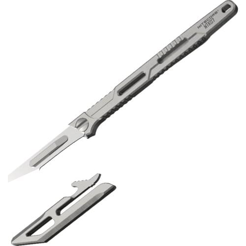 NITECORE NTK07 Ultra-Slim Unibody Titanium Knife TC4 Ti alloy lightweight EDC Cutting Self-defense outdoor multi-purpose Tool