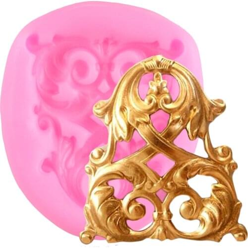 Sugar Craft Cake Vintage Relief Border Silicone Mold Baroque Scroll Fondant Mold Cake decorating Tools Gum paste Chocolate Mold