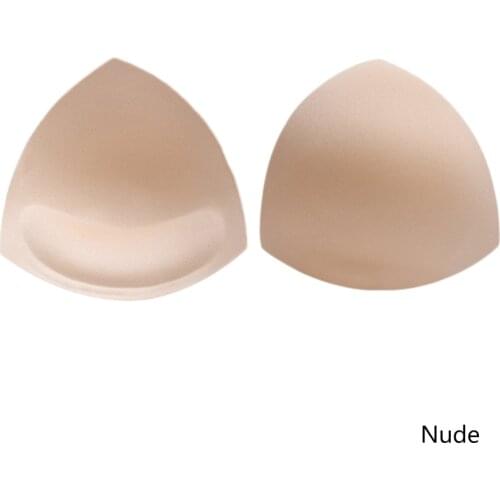 1 Pair Summer Swimsuit Padding Inserts Sponge Foam Bra Pads Women Chest Cups Breast Bra Bikini Inserts Chest Pad Three Colors
