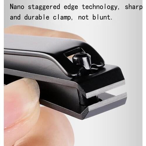 1Pcs Black Rvs Nail Cutter Professionele Manicure Hoge Trimmer Helling Kwaliteit Nagelknipper Teen Mes T0X0