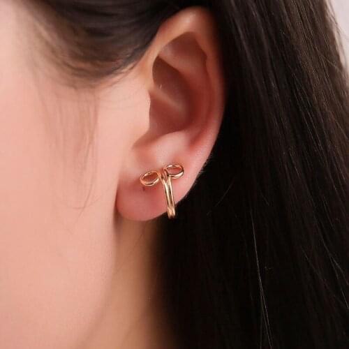 Yobest 1PC Steampunk Wrap Clip On Ear Cuff Crystal Feather Wing Earrings Bow Tie Ear Clip Helix Cartilage boucle d'oreille clip