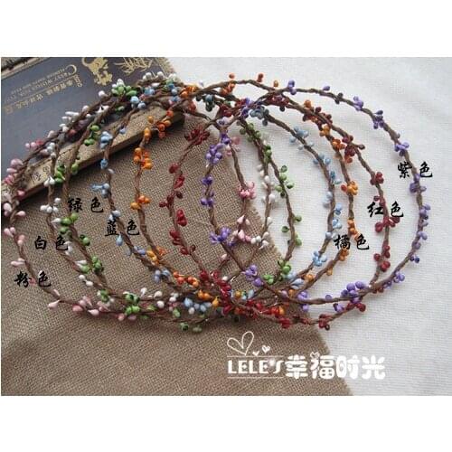 10pcs Wholesale Mix Color Allowed Pip Berry Flower Crowns Round Berries Crowns DIY Base Materials Lots Of Colors Cute