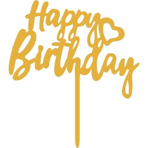 15/10pcs Birthday Cake Toppers Happy Birthday Cake Topper Picks Cake Topper Decoration for Birthday Party Cake Supplies KI