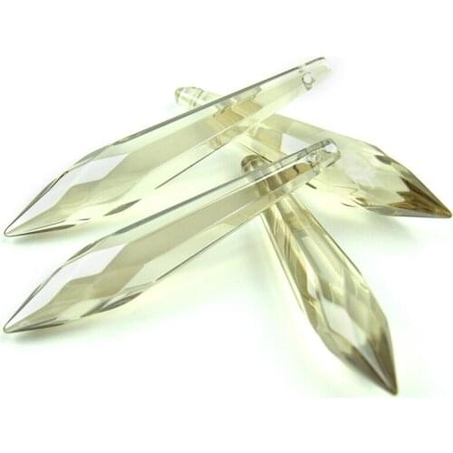 38MM/63mm/76mm Cognac Crystal Icicle U Drop Prism Parts For Chandelier Glass Hanging Pendant For Wedding Party