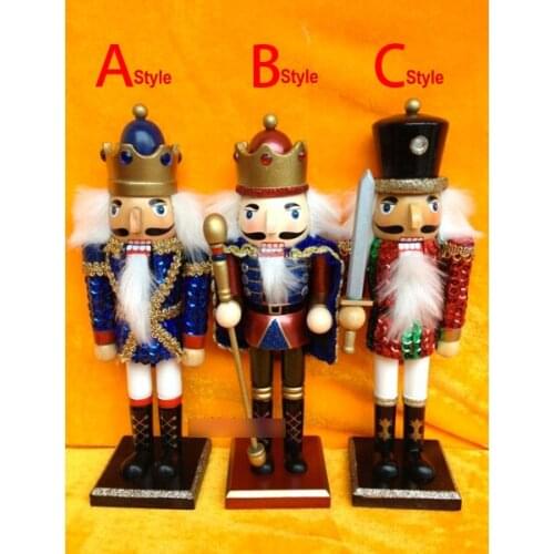 Free shipping toy 26cm Nutcracker puppet boutique shops bars welcome birthday wedding Christmas decoration HT050
