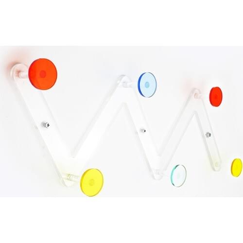 Turquoise Acrylic Transparent Hanger Acrylic 6'lı Robe Hook