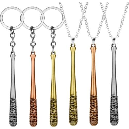 Zinc Alloy Baseball Bat Keychain Movie The Walking Dead Lucille Key Metal Pendant Keyring Cute Gift Porte Clef Key Chain