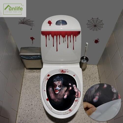 Funlife® Midnight Calling Back Bathroom Toilet Stickers Horror Ghost Home Decoration PVC Waterproof Self-Adhesive Wall Stickers
