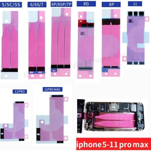 3Pcs Battery Adhesive Sticker For iPhone 6 6G 7Plus XS Max 11 Pro Battery Glue Tape Strip Tab Replacement Part