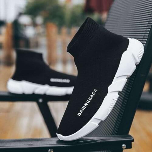 Cross-border large size outdoor new leisure sports knitted mesh shoes running tennis jogging outdoor leisure sports mens shoes