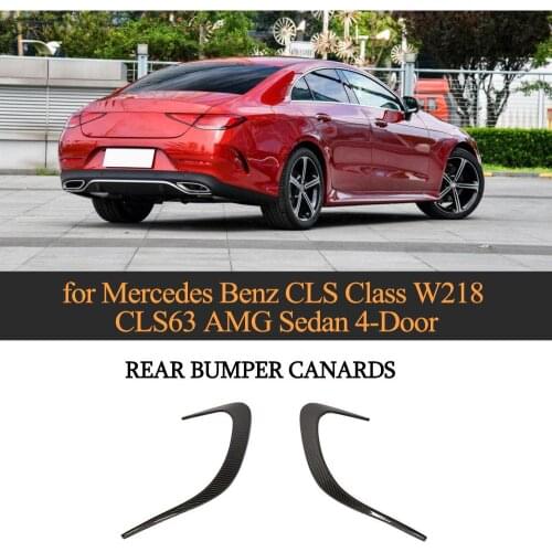 W218 Rear Bumper Air Vent Blades Trims for Mercedes-Benz CLS Class W218 CLS400 CLS500 Sedan 4-Door 2018 2019 Carbon Fiber