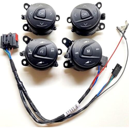 For Ford Focus For Kuga 2012-2015 Multifunction Steering Wheel Buttons Audio Volume Control Switch Button M OK Switch Button