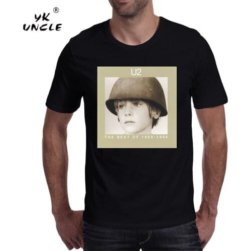 YK UNCLE Brand Rock Band U2 T-Shirt THE BEST OF 1980-1990 Printed T Shirt Men and Women Short Sleeve O-neck Cotton T Shirt Tops
