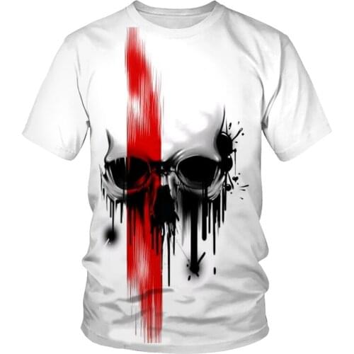 New 3D digital printing T-shirts, skulls that go on the streets, anime, cartoon, and fashion top top T-shirts for men and women