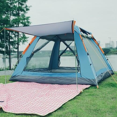 4-5 People Large Space Outdoor Fully Automatic Quick Opening Beach Camping Tent Rainproof палатка Утолщенный непромокаемый