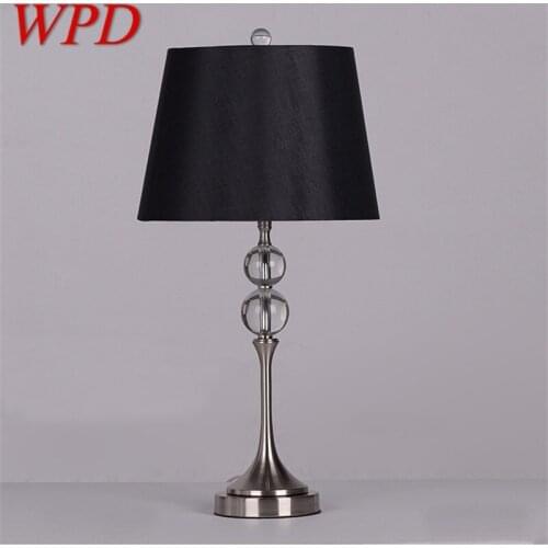 WPD Simple Table Lamp Modern LED Crystal Decorative Desk Light for Home Bed Room Bedside