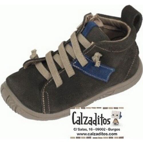 Zapys casual-type boots in topo serraje skin for boy