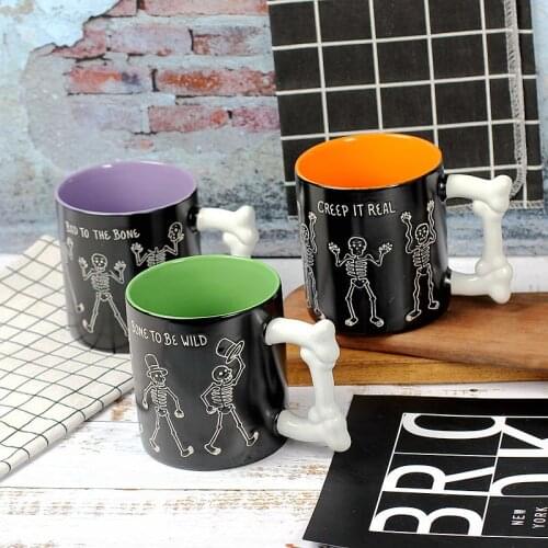 Creative Cartoon Mug Bone Hand Breakfast Coffee Mug Milk Cup Gift To Friends Drinkware