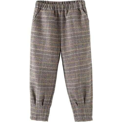 4 5 6 7 8 9 Y Big Girls Pants Fashion Korean Spring Autumn Trousers High Quality Casual Harem Pants Elastic Waist Children Pants