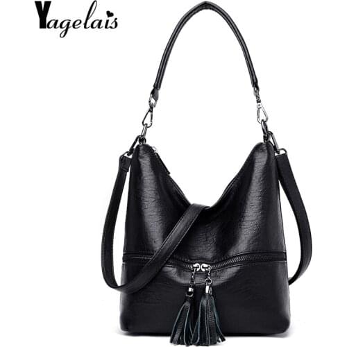 Ladies Handbag Women Messenger Bag Shoulder Bag High Quality PU Leather Crossbody Bag Lady Tote Bag Large Capacity Tassel