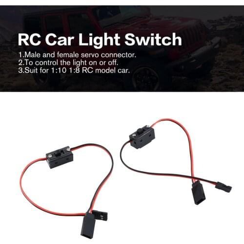 2Pcs LED Light Control Power Switch for Traxxas TRX4 Axial SCX10 90046 Tamiya RC Model Car