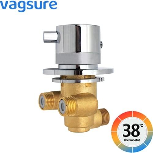 Vagsure One Ways Outlet Temperature Control Mixing Valve Diverter Brass Thermostatic Shower Faucets Tap Room Mixer Screw