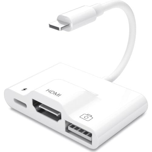 THT-016-1 3 in 1 Lightning to OTG Digital AV Adapter HDMI/Camera/Charge For iPhone Adapter