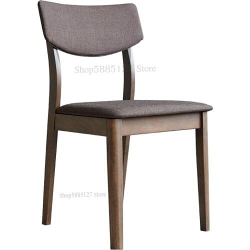 Solid Wood American Walnut Simple Dining Chair Household Small Apartment Dining Table And Chair Combination Stool Backrest Chair