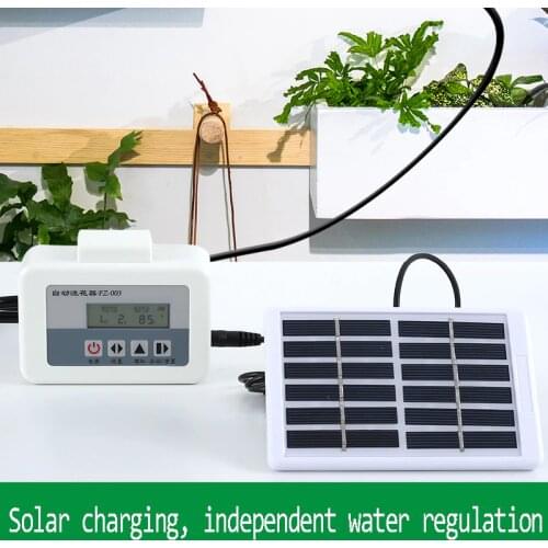 2 in 1 Solar Energy automatic watering device potted Plant drip irrigation system Kit Garden home Intelligent Water Pump Timer