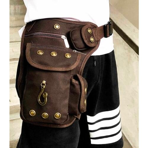 Steampunk Motorcycle Vintage Men/women Fanny Waist Pack Drop Leg Bag