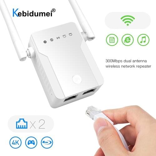 WiFi Repeater 300Mbps Wireless Wifi Signal Amplifier Network Expander Router Extender Roteador With 2 Antennas for Home Router