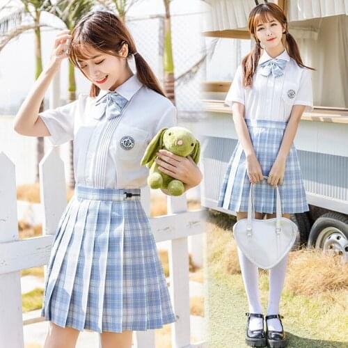 Make Bai Ming jk spot with uniform genuine plaid skirt pleated skirt college students skirts wind in spring and summer