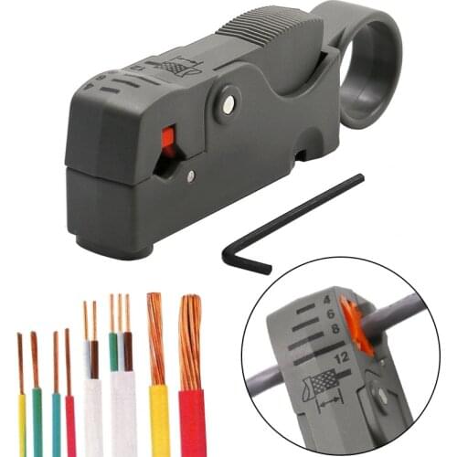 ZtDpLsd 1Pcs Cable Stripper Cutter Rotary Coax Stripper For Metal Network Wire Multifunction Cutter Household Multi Tool
